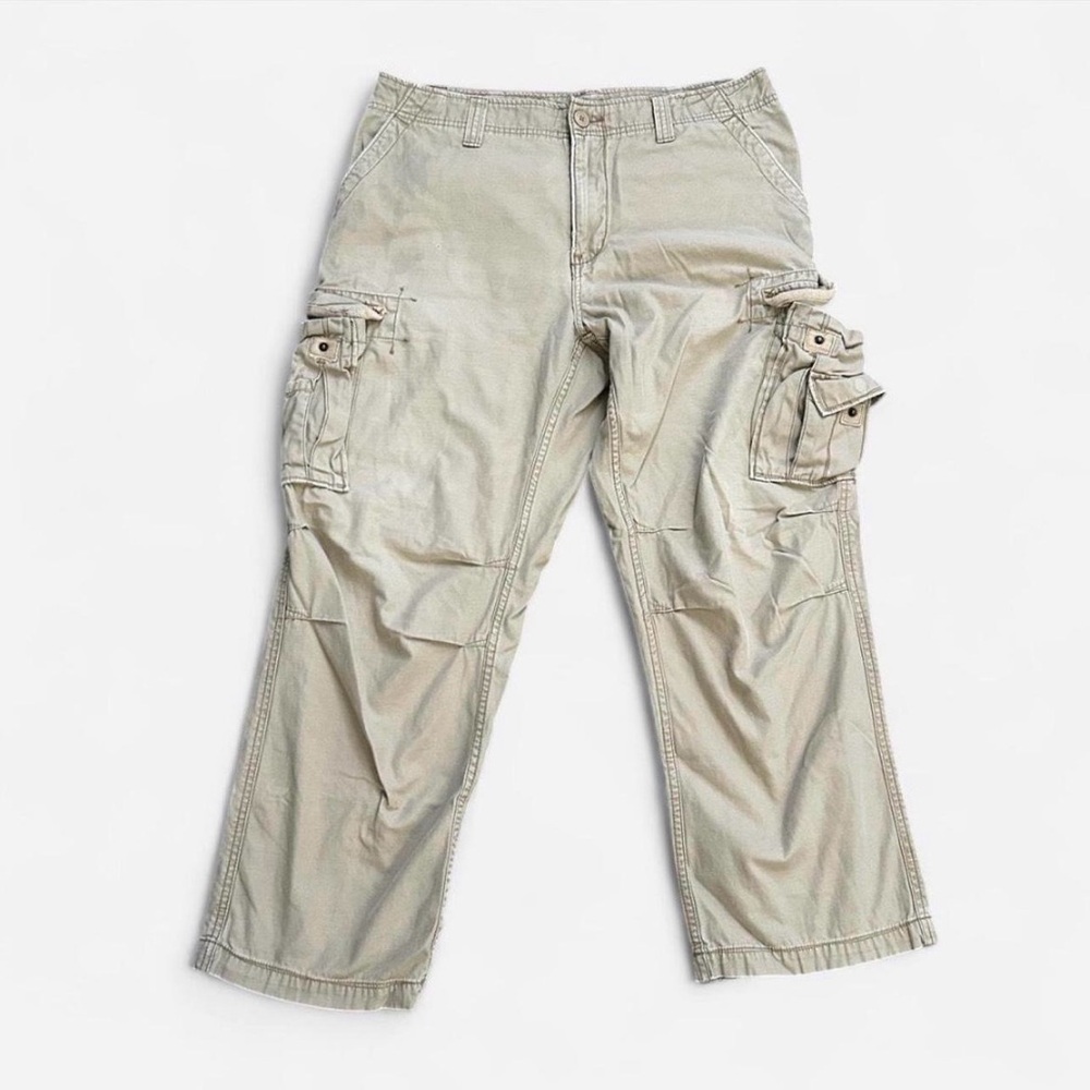 Hurley Vintage Light Khaki Cargo Pants with Utility Pockets Sz 34x30 (36x28)
